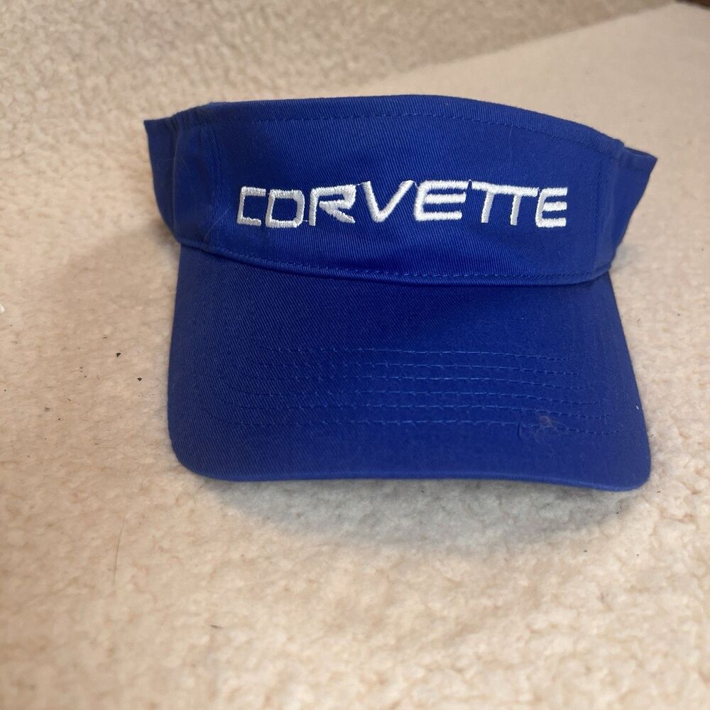 Chevrolet Corvette Blue Visor Hat- By Big X- VTG